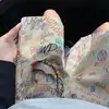 Pantalones Cortos de Punto Estilo Retro Graffiti Americano para Hombre, Verano, Diseño de Nicho, Pantalones de Cinco Puntos Sueltos Casuales para Playa