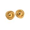 INS Novos Brincos Redondos de Aço Inoxidável com Textura de Fio de Ouro 18k, Joias de Aço Inoxidável, Presente de Personalidade para Senhoras