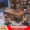 Nueva mesa de té y silla de estilo chino combinadas de madera maciza para oficina, mesa de centro Kung Fu, adecuada para el hogar, mesa de té pequeña con balcón integrado