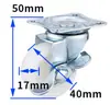 Venta Directa de Fábrica Rueda Giratoria Ligera 1.0 pulgada-3 pulgadas Muebles Rueda Blanca de PP Estante de Almacenamiento Rueda Silenciosa Rueda para Estante Industrial