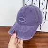 Gorra de Béisbol con Parche de Letra Retro Japonés Desgastado para Mujer, Sombrero Versátil de Estilo Coreano de Ala Ancha, Gorra de Béisbol de Moda para Pareja, Gorra de Béisbol para Hombre