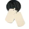 Collar de Etiqueta Militar de Acero Inoxidable Estilo Europeo y Americano con Acabado Espejo, Etiqueta Arenada, Accesorios de Etiqueta de Acero de Titanio Grabados con Láser, Venta al por Mayor