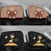 Parasol de coche de dibujos animados con succión magnética, parasol para bloquear el calor del coche, protector solar, cortina opaca, parasol de coche portátil