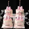 Celebridad de Internet Pastel de San Valentín Chino Decoración Feliz Día de San Valentín Chino Arco de Cuero Acrílico Enchufe Decorativo para Hornear