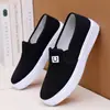 Zapatos de Lona para Mujer Primavera y Otoño 2026, Zapatos Casuales para Estudiantes, Estilo Coreano Slip-On Zapatos Perezosos de Suela Gruesa, Zapatos Blancos para Mujer