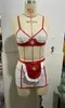 Nuevo Conjunto Sexy de Lencería para Mujer, Uniforme de Enfermera con Malla Transparente y Costuras, Tentación Sexy