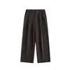 Yidao Vintage 2026 Otoño Nuevo Retro Japonés Color Sólido Lana Rectos Sueltos Pierna Ancha Versátiles Pantalones Casuales