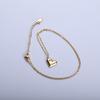 Colar com Pingente Coração de Pêssego Tridimensional de Diamante Único Chanfrado em Aço Titânio Corrente para Clavícula em Forma de Coração de Diamante Feminina