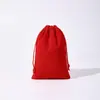 Bolsa de Terciopelo Cordón Solapa Bolsillo Pantalones Negro Bolsa de Joyería Regalo de Joyería Logotipo Impreso Empaque Sello de Cordón Personalización de Bolsa de Terciopelo