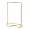 Cartão de Mesa Acrílico com Borda Dourada, Placa de Mesa Dourada, Cartão de Mesa de Casamento, Placa de Mesa Autoportante Personalizada, Cartão de Mesa Triângulo de Exibição Dupla Face, Transfronteiriço