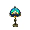 Lámpara de Mesa Huijing Tiffany Bohemia Europea y Americana de Lujo Ligero Clásica para Dormitorio, Mesita de Noche, Estudio y Escritorio