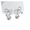 Pendientes de Araña con Lazo Dulces Elegantes y Femeninos Joyería para Orejas Popular en Internet de Lujo Ligero Joyería de Nicho