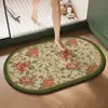 Alfombrilla de Diatomeas para Baño, Alfombrilla para Pies Resistente a la Suciedad Estilo Americano, Alfombrilla Absorbente de Agua Antideslizante para Inodoro, Alfombra de Separación Seca y Húmeda