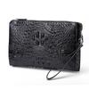 Cartera de Piel Genuina de Cocodrilo para Hombre, para Llevar en la Mano, de Gran Capacidad, Casual, Portátil, Tipo Clutch, Bolso de Mano de Moda para Negocios para Hombre