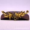 60769 Accesorios de Ropa Han de Estilo Antiguo DIY Cobre Goteo de Aceite Rama de Flor Soporte de Flores Hecho a Mano Material de Corona para el Cabello Accesorios 30*90mm