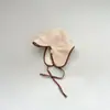 Sombrero chic simple para niños sombrero Lei Feng color liso piel de cordero sombrero volador a prueba de viento cálido para bebé sombrero de esquí del noreste