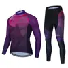 Sky Lotto Tour De France Calça Bretelle Manga Longa Camisa de Ciclismo Secagem Rápida Absorção de Suor Respirável Macacão de Corrida Macacão de Downhill