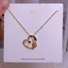 Collar de Corazón de Acción de Gracias para Mamá, Cadena Elegante y de Moda para la Clavícula, Regalo del Día de la Madre para Mamá, Colgante Elegante