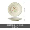 Conjunto de Tigela e Prato de Alta Qualidade com Tema de Morango para Uso Doméstico, Conjunto de Louça de Cerâmica Embossada, Pratos de Cerâmica para Atacado, Tigelas de Arroz Coloridas em Subglace