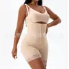 Moldeador de una pieza con tirantes de nuevo estilo, con abertura de cremallera en la entrepierna, doble compresión, control de abdomen, levantamiento de glúteos, corsé moldeador corporal posparto