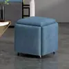 Taburete Sofá Cubo Multifuncional Nórdico Cinco en Uno Taburete Bajo para Uso Doméstico, Taburete Cuadrado para Cambiar Zapatos, Taburete de Mesa de Café Moderno para Sala de Estar