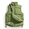 Chaleco K805 de alta calidad, nuevo, 2024, color sólido, grueso, de algodón, con hombros descubiertos, para jóvenes, de marca de moda, con cuello de uña.