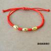 Pulsera de cuerda de cinco colores para el Festival del Bote del Dragón, cabello, Niños, Bebé, Pulsera de núcleo de melocotón azul melocotón, Joyería de cuerda roja para año de nacimiento de hombres y mujeres, Regalo