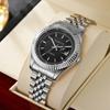 Relojes para Hombre y Mujer Laojia, Modelo Anillo de Diente, Modelo de Registro, Reloj de Correa de Acero de Negocios de Moda, Reloj de Cuarzo, Esfera Grande