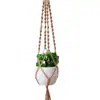 Bolsa de red para maceta cuerda de cáñamo tejida suministro transfronterizo estilo bohemio cesta colgante para plantas de interior cesta colgante para maceta bolsa de red