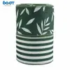 Cinta de Listón Rayado Hoja Verde con Borde de Alambre de Hierro, Cinta de Tela Imitación Lino, Moño, Corona, Empaque de Caja de Regalo, Cinta Decorativa
