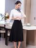 Ropa de Trabajo de Recepción de Hotel Uniforme de Ocupantes de Vuelo de Manga Larga Ropa de Trabajo de Tienda de Joyería de la Propiedad Traje Profesional para Mujer Camisa