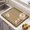 Tapete Drenante para Barra de Cocina Posavasos Absorbente de Grafeno Tapete Aislante para Mesa de Té Secado Rápido Sin Lavar para Tazas y Vasos Mesa