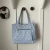 2026 Bolso Nuevo de Nailon con Estampado de Lunares Bolso Tote Casual Moda Estilo Coreano Versátil Gran Capacidad Bolso de Hombro