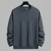 Moletom masculino 2025 outono estilo americano solto manga longa gola redonda esportivo espesso pulôver modelo moderno peso pesado