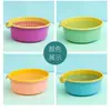 Cesta Escurridora Portátil Pequeña Doméstica de Doble Capa para Cocina, Cesta de Almacenamiento Escurridora de Plástico para Frutas y Verduras, Cesta Redonda para Lavar Verduras de Cocina