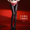 Qinghe 912 Calcinha Divertida com Cadarço Meia Integrada com Óleo de Cavalo Sexy Preta de Seda Oleosa Anti-rasgo com Abertura na Virilha e Laço