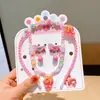 Set de Joyería de Collar Infantil Transfronterizo, Pulseras de Cuentas de Colores, Diademas de Dibujos Animados, Pendientes, Accesorios de Princesa para Niñas