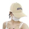 Gorra de béisbol de copa vacía para circunferencia de cabeza grande, visera ancha para mujer, gorra con protección solar, gorra de verano combinable, para cara pequeña, se puede atar para coleta