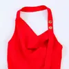 Atacado de Moda Feminina Transfronteiriça Verão 2026 Novo Estilo Europeu e Americano Elegante Sexy Decote Halter Ajuste ao Corpo Vestido