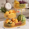 Bandeja de Frutas para Mesa de Centro de Sala de Estar, Cesta de Armazenamento de Frutas de Múltiplas Camadas, Bandeja de Exibição de Lanches, Porta-Armazenamento de Luxo Leve de Alta Qualidade