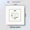 Panel de interruptor de luz de plástico blanco estilo británico de Hong Kong y Macao, enchufe de 13A con carga USB y carga rápida tipo C, panel de interruptor de luz estándar UK/US