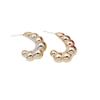 Pendientes de aro en forma de C con cuerno galvanizado, de alta gama, de acrílico, sencillos y con un toque de estilo C, accesorios para mujer.
