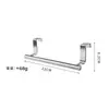 Estante para paños de puerta de gabinete de acero inoxidable de cocina estante de almacenamiento de toallero perforado en la parte trasera de la puerta del baño
