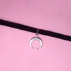 Estilo Europeu e Americano Menina Escura Corrente de Clavícula Crescente Retro Corrente de Pescoço Gargantilha Gargantilha Popular Versátil