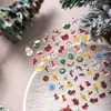 Manicura de Navidad Nuevas Pegatinas Árbol de Navidad en Relieve Hombre de Jengibre Ciervo Estéreo Copo de Nieve Muñeco de Nieve Uñas Pegatinas Adhesivas Lindas