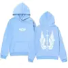 Sudadera con capucha de diseño de marca moderna, estampado de ala americana Hip-Hop, simple y versátil
