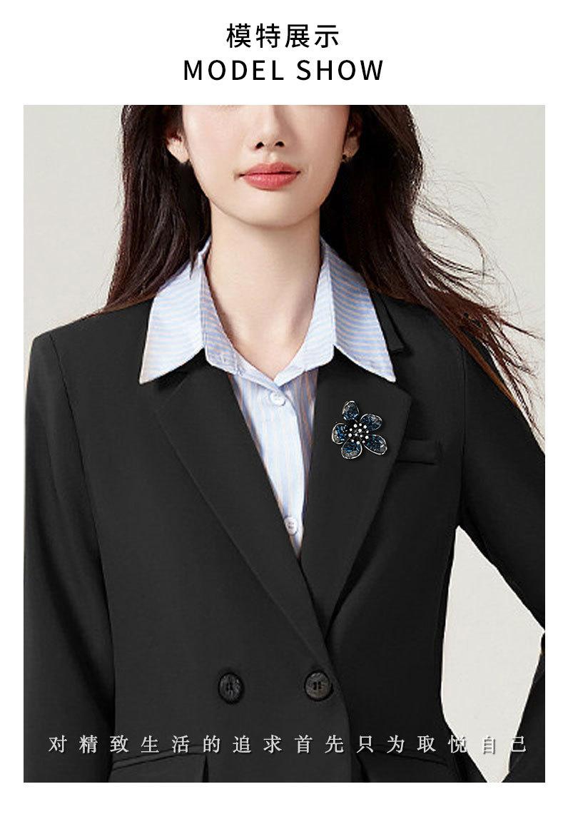 复古优雅水晶花朵胸针小众轻奢风高级感花朵胸花新品潮