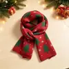 Bufanda de punto roja de invierno, cálida y versátil, adecuada para estudiantes y parejas, regalo navideño de alta gama, calentador de cuello estilo dopamina