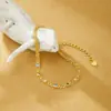 Joias Italianas Corrente de Prata S925 Colorida Estilo Ins Design de Nicho Pulseira de Relógio Empilhável para Mulheres Atacado