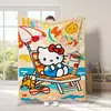 Manta Popular de Hello Kitty Transfronteriza, Manta de Franela para Siesta de Dibujos Animados de Hello Kitty para Niños, Manta de Comercio Exterior